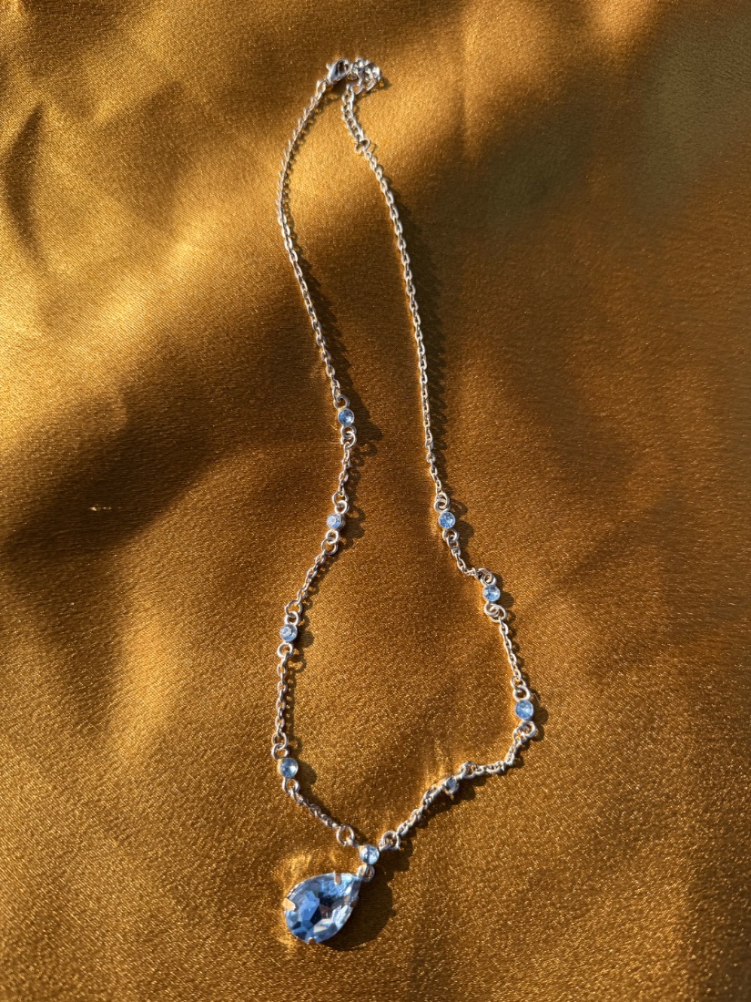 Soft Blue Crystal Drop